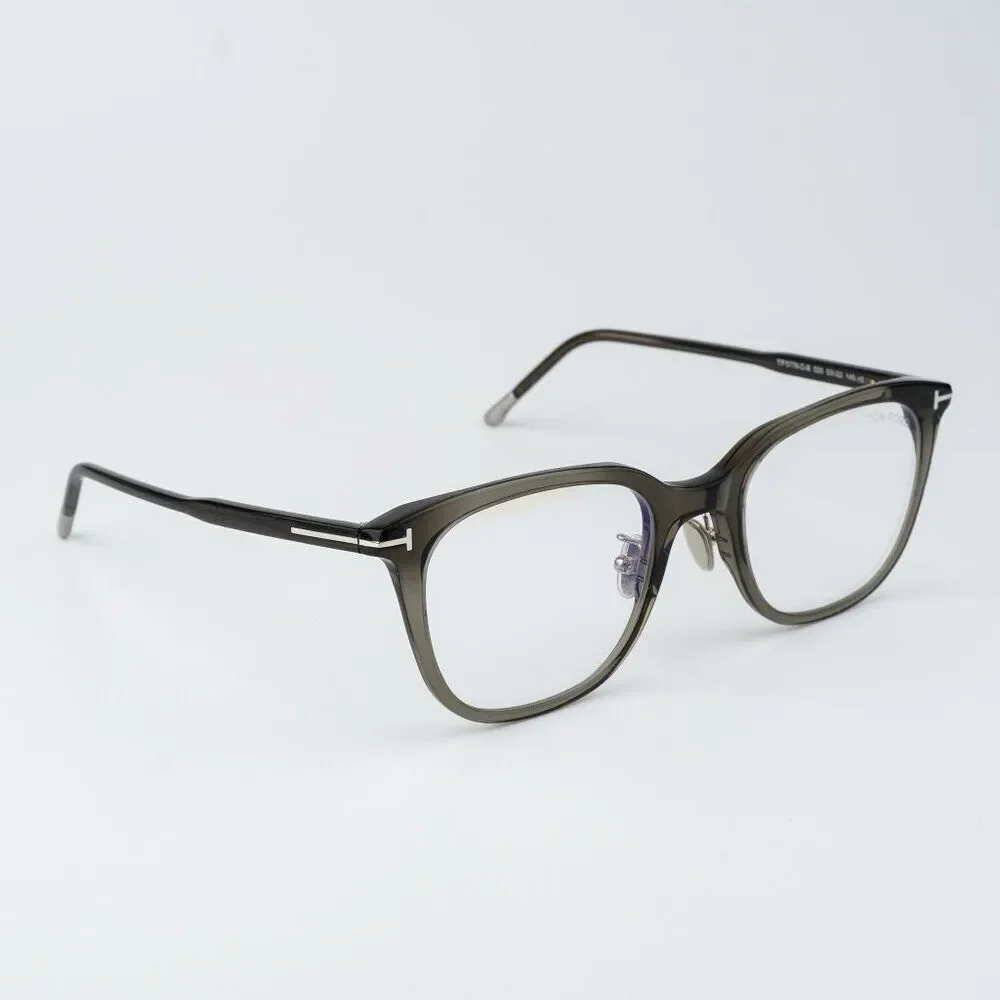 Tom Ford Women Eyeglasses Grey Blue Block Square FT5776-D-B/O 020 BRAND NEW